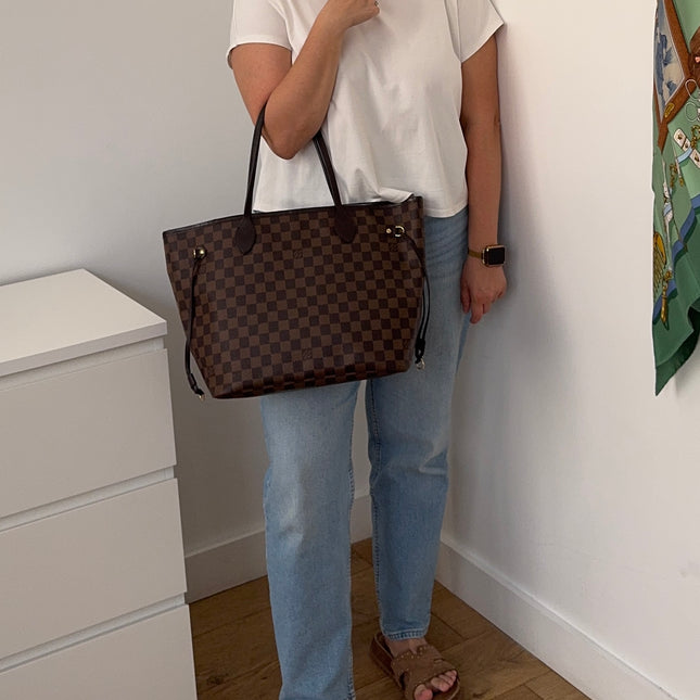 Sac Louis Vuitton Neverfull MM damier ébène