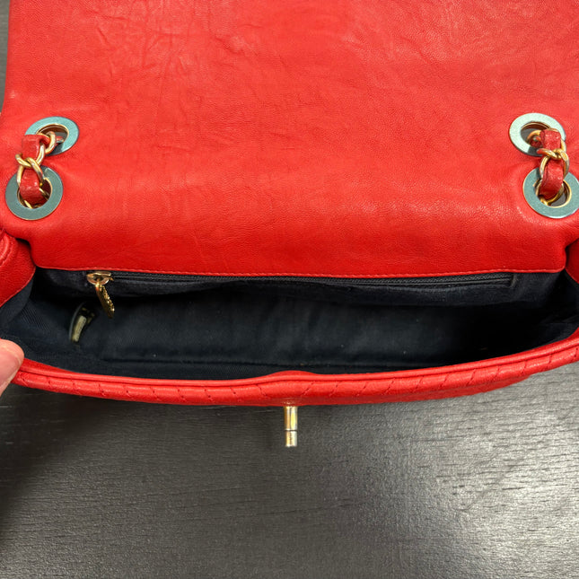 Sac chevrons Chanel Rouge