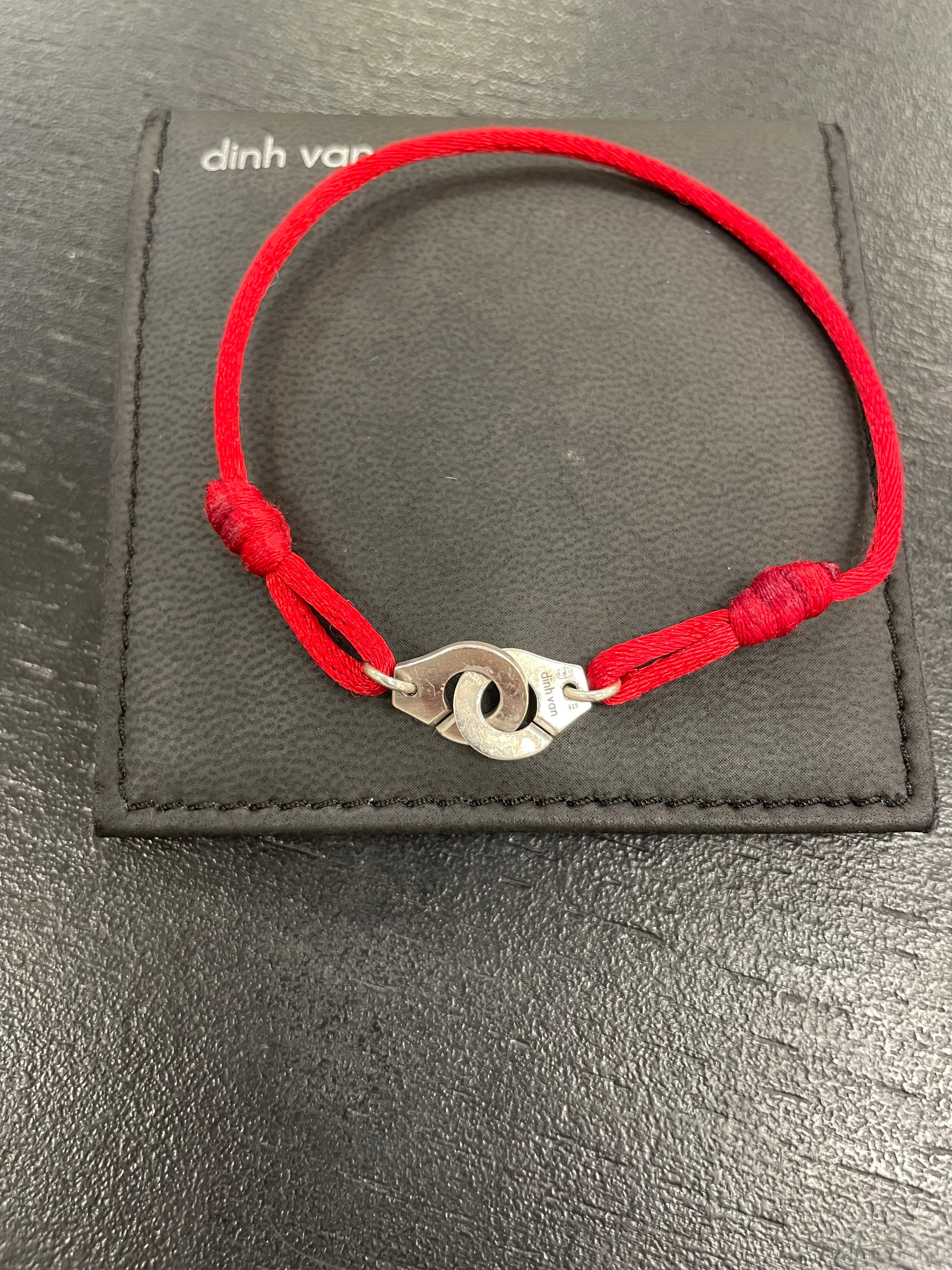 Bracelet Tissé Taille Bracelet Dinh Van Bracelet Dinh Van Tissu Rouge