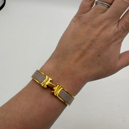 Bracelet Hermès clic H Pm marron glace