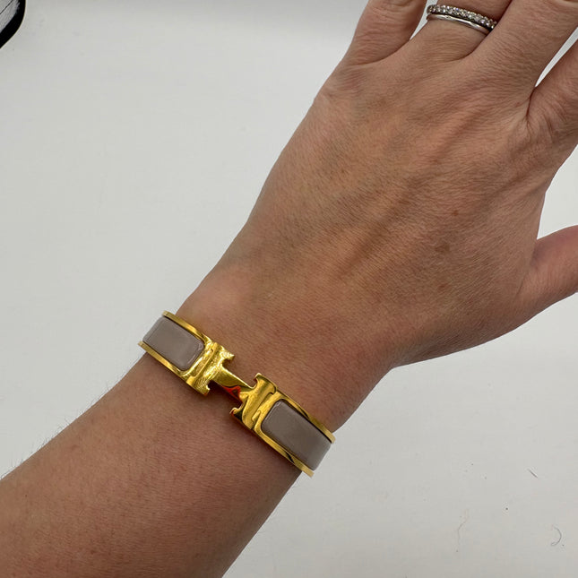 Bracelet Hermès clic H Pm marron glace