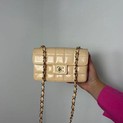 Sac Chanel Mini East West Chocolate Bar Beige