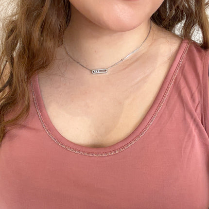 Collier Messika Move baby Pave or blanc et diamants