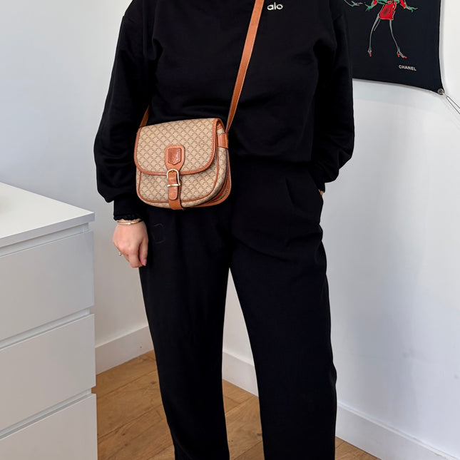 Sac Celine bandoulière toile macadam