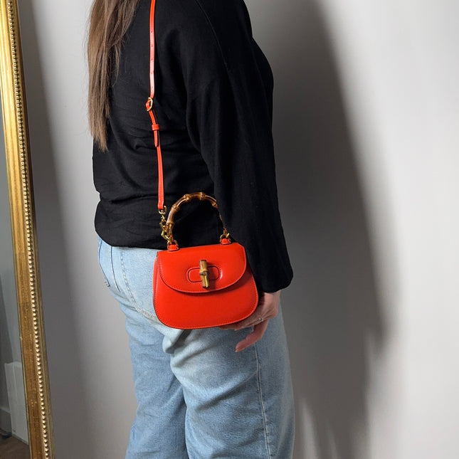Sac Gucci Bamboo 1947 mini orange