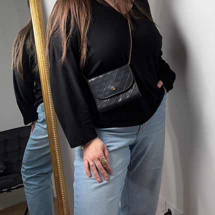 Petit Sac Chanel matelassé noir
