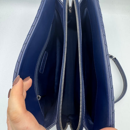 Sac Chanel Cabas Chevrons Bleu Marine