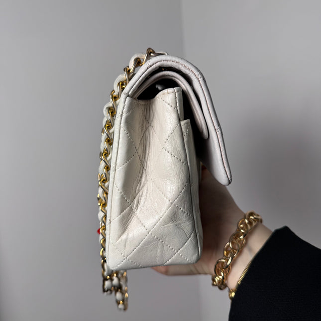 Sac Chanel Timeless Vintage 23cm Blanc
