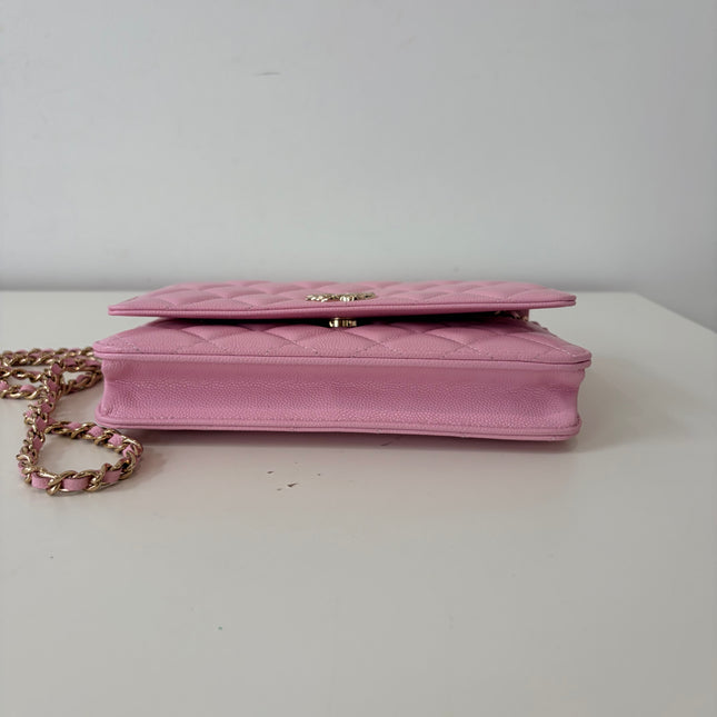 Sac Chanel Wallet on chain Rose bonbon