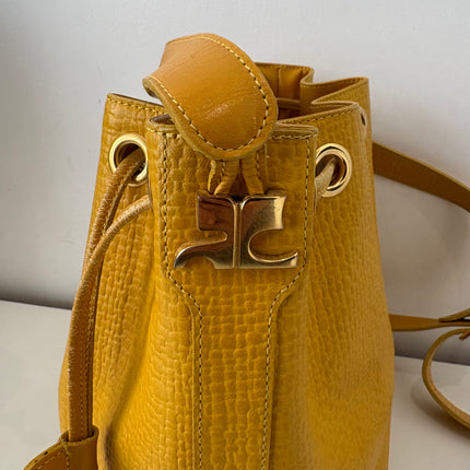 Sac Courrèges seau vintage Jaune