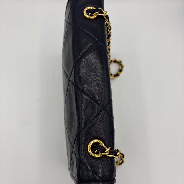 Sac Chanel Single flap marine
