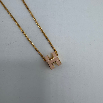 Collier Hermès Mini Pop H Rose dragée