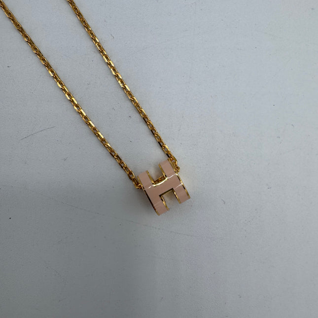 Collier Hermès Mini Pop H Rose dragée