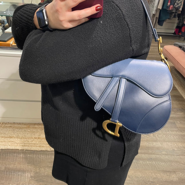 Saddle Dior Moyen Bleu