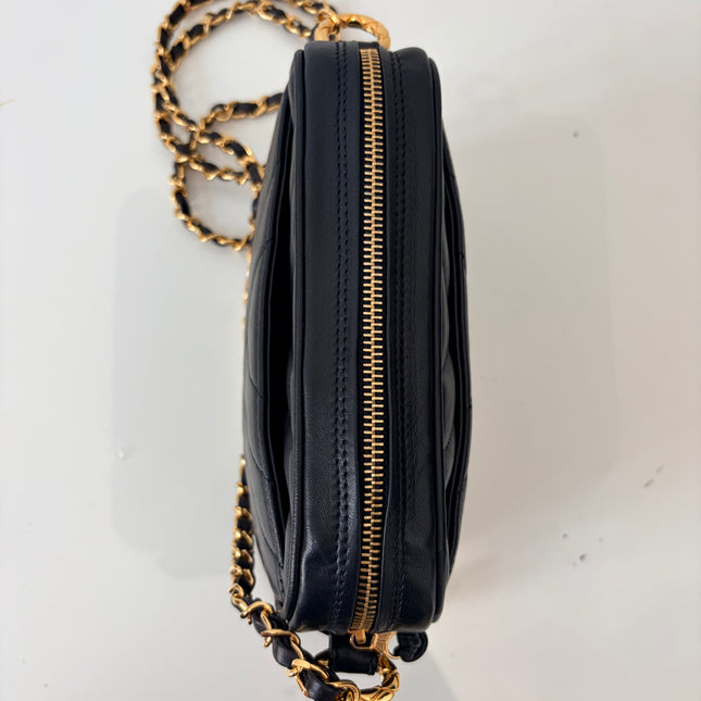 Sac Chanel Caméra Chevrons Noir