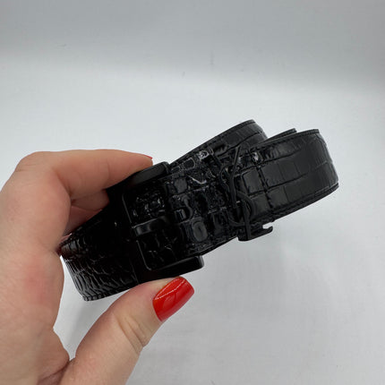 Ceinture Saint Laurent Cassandre Full Black