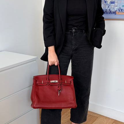Sac Hermès Birkin 35 rouge H