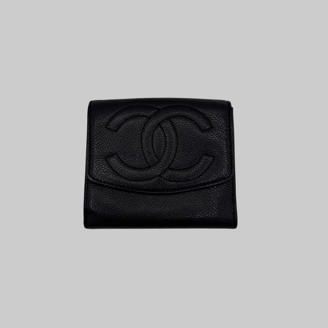 Portefeuille Chanel Cuir Caviar Noir