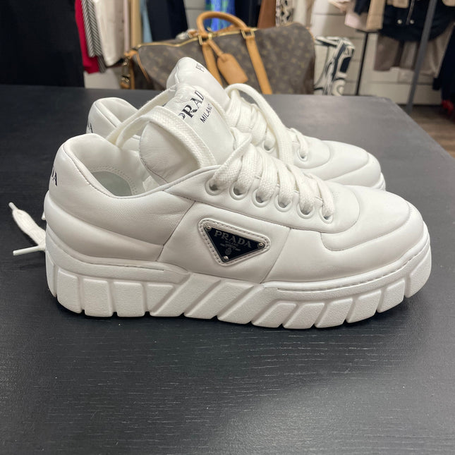 Basket Prada en cuir blanc T36