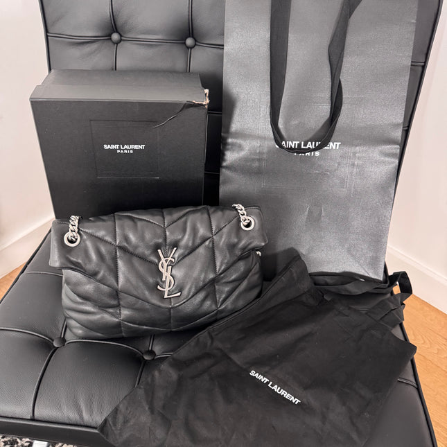 Sac Saint Laurent Puffer Large Noir