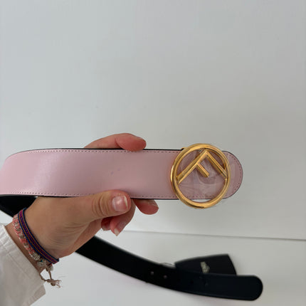 Ceinture Fendi rose réversible