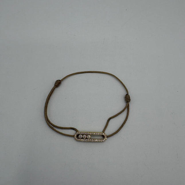 Bracelet Messika cordon beige pavé care(s)