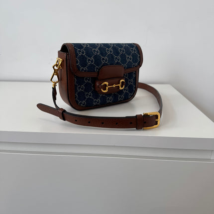 Sac Gucci Horsebit 1955 PM Denim