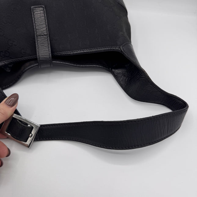 Sac Gucci Jackie toile et cuir noir