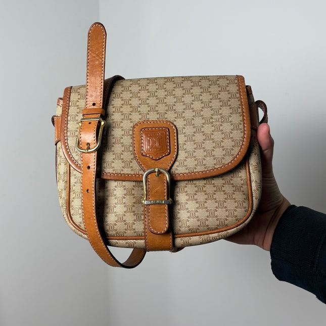 Sac Celine bandoulière toile macadam