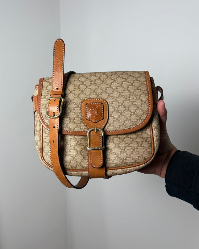 Sac Celine bandoulière toile macadam
