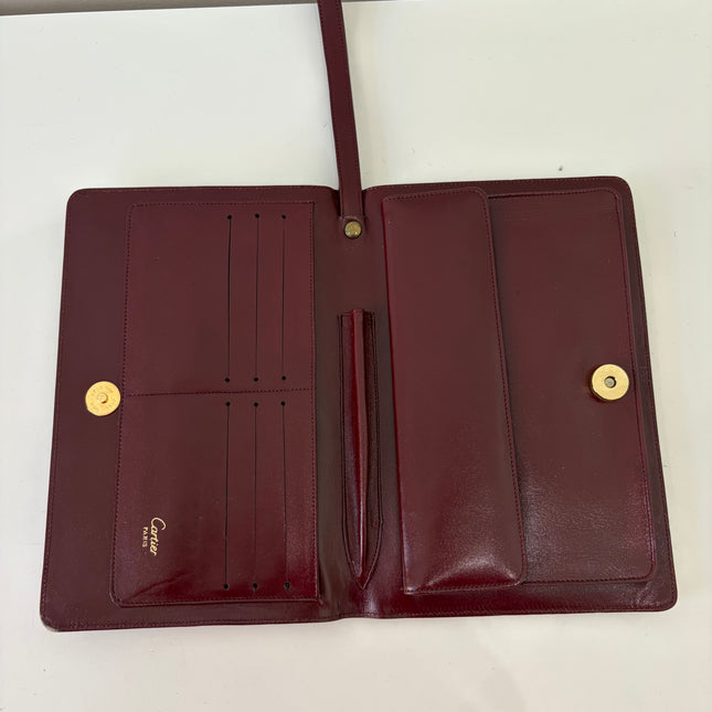 Pochette Cartier à Dragonne bordeaux