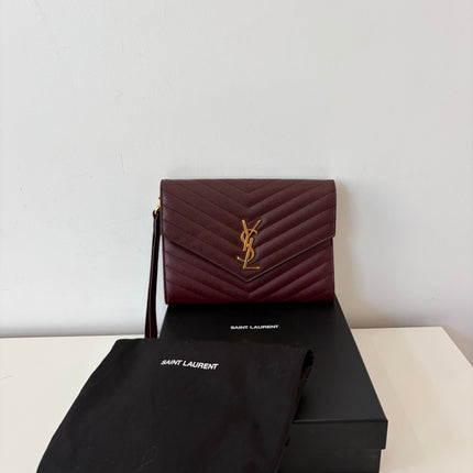 Pochette dragonne Saint Laurent Cassandre Burgundy