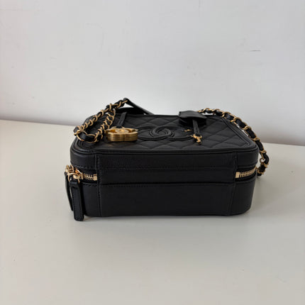 Sac Chanel vanity bandoulière veau grainé noir