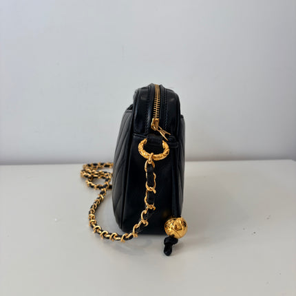 Sac Chanel Caméra Chevrons Noir