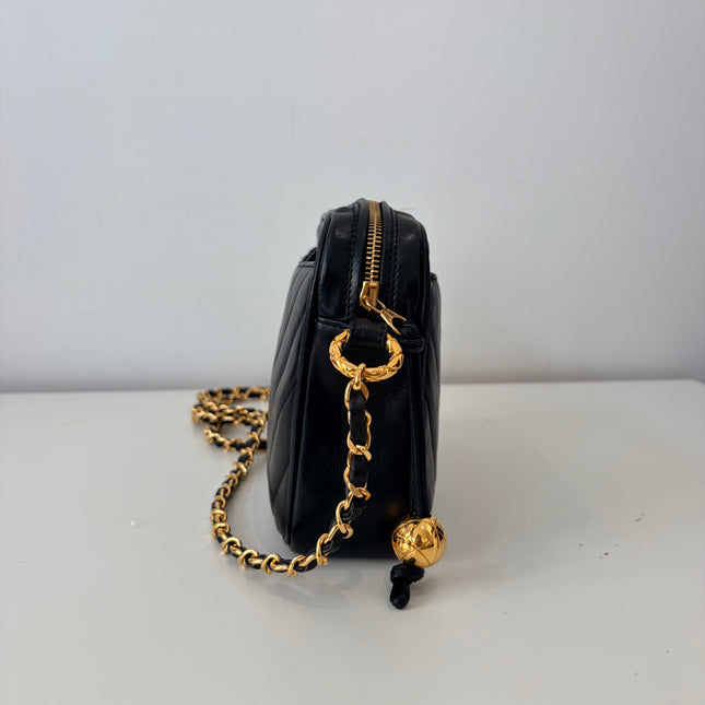 Sac Chanel Caméra Chevrons Noir