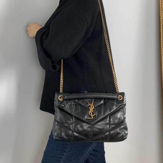 Sac Saint Laurent Puffer Small Noir