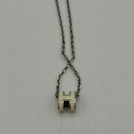 Collier Hermes mini pop blanc
