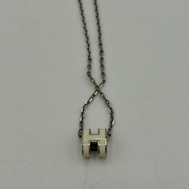 Collier Hermes mini pop blanc
