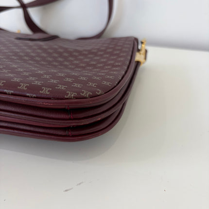 Sac Celine Bordeaux macadam bandoulière