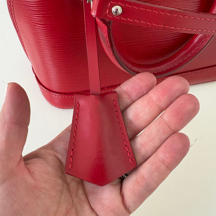 Sac Louis Vuitton BB Alma cuir épi rouge