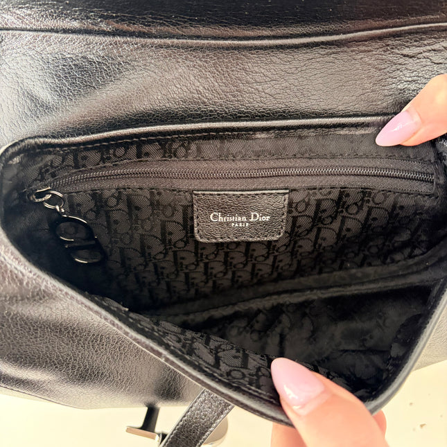 Sac Dior Saddle moyen noir