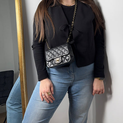 Sac Chanel Mini Square Timeless noir