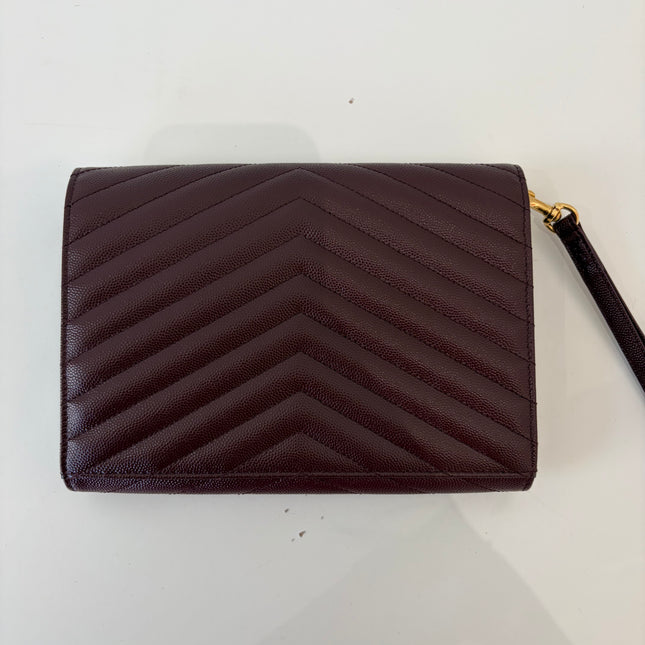 Pochette dragonne Saint Laurent Cassandre Burgundy
