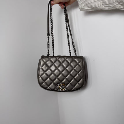 Sac Chanel Demie lune argent