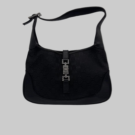Sac Gucci Jackie toile et cuir noir