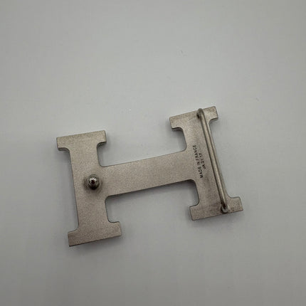 Boucle de ceinture Hermes + cuir de ceinture réversible 32mm