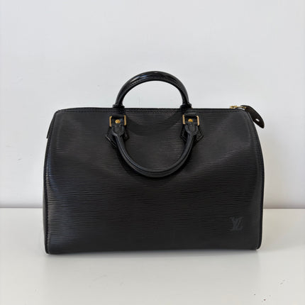 Sac Louis Vuitton Speedy 30 cuir épi noir