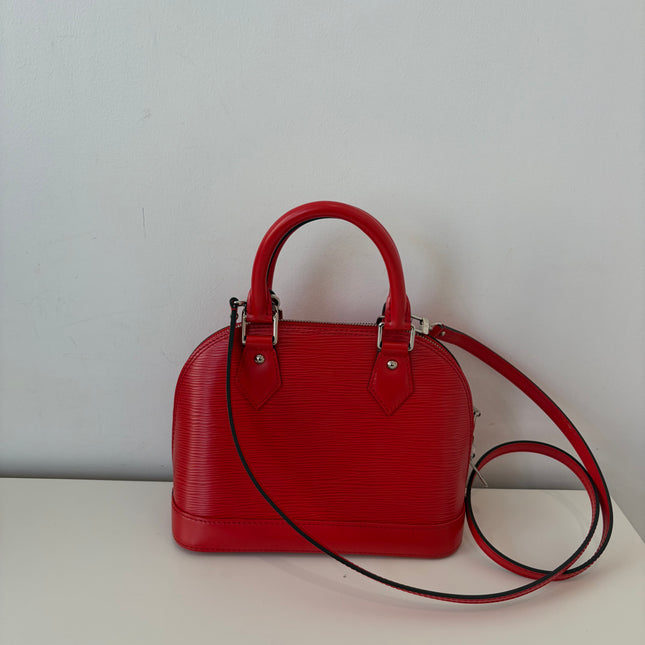 Sac Louis Vuitton BB Alma Cuir Épi Rouge