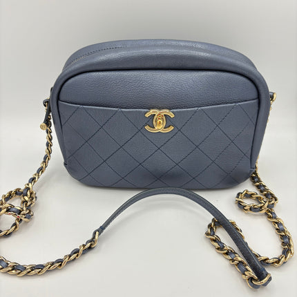 Sac Chanel Caméra bleu irisé