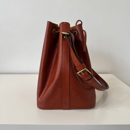 Sac Louis Vuitton Noé PM Cuir Épi Cognac